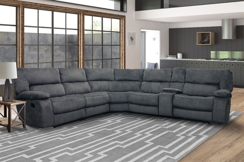 Chapman 6 Piece Reclining Sectional in Polo Fabric by Parker House - MCHA-PACKA-POL