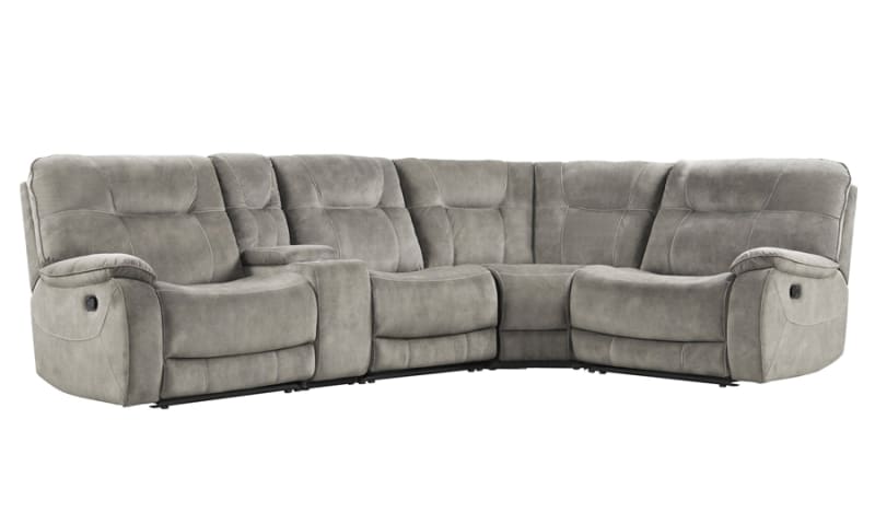 Cooper 5 Piece Reclining Sectional in Shadow Natural Fabric by Parker House - MCOO-05-SNA