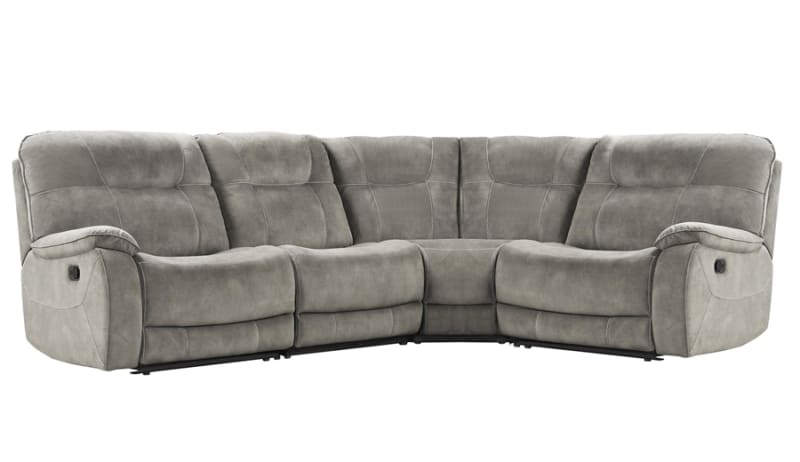Cooper 4 Piece Reclining Sectional in Shadow Natural Fabric by Parker House - MCOO-4-SNA