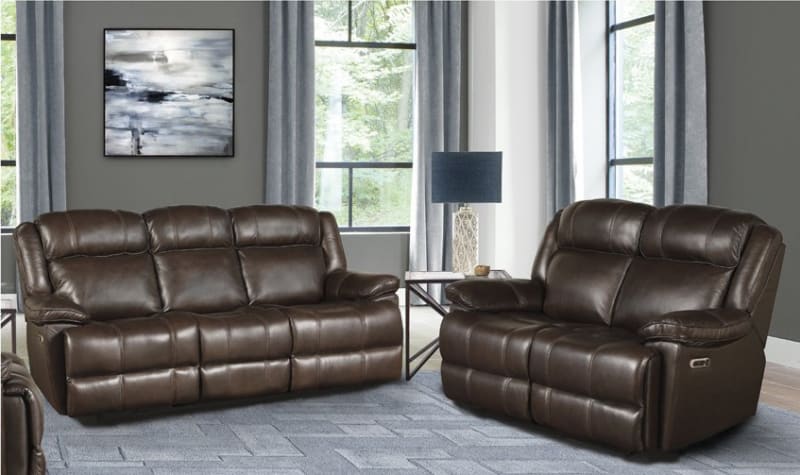 Eclipse 2 Piece Power Reclining Set in Florence Brown Leather by Parker House - MECL-832PH-FBR-SET