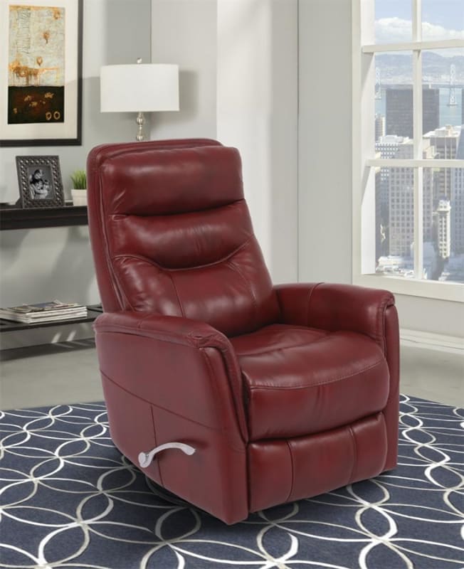 Gemini Manual Swivel Glider Recliner in Rouge Leather by Parker House - MGEM#812GS-ROU