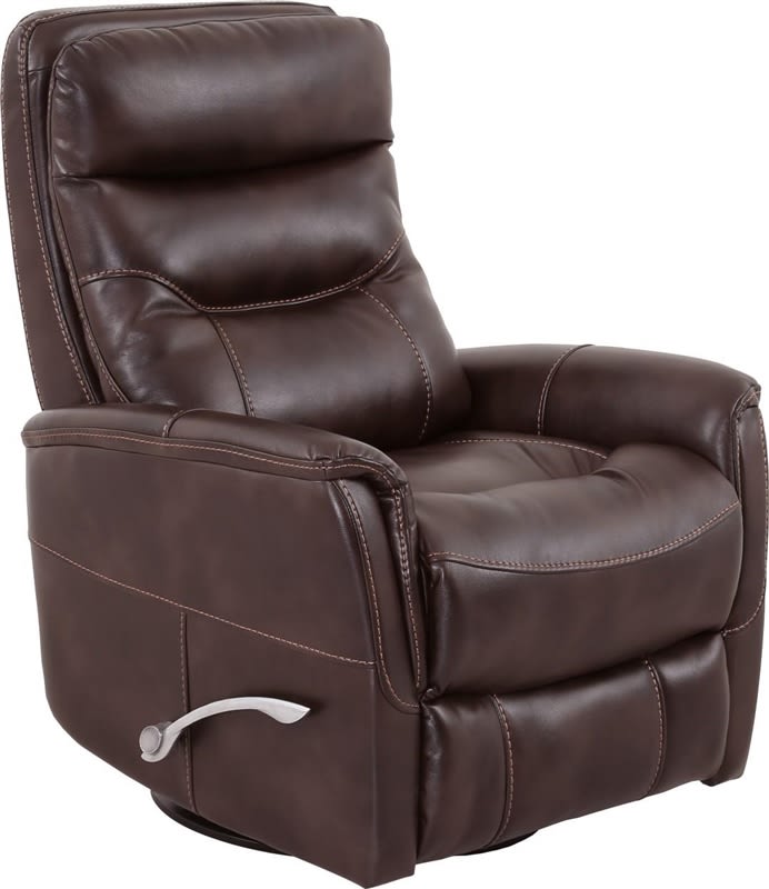 Gemini Swivel Glider Recliner in Truffle Leatherette by Parker House - MGEM-812GS-TRU