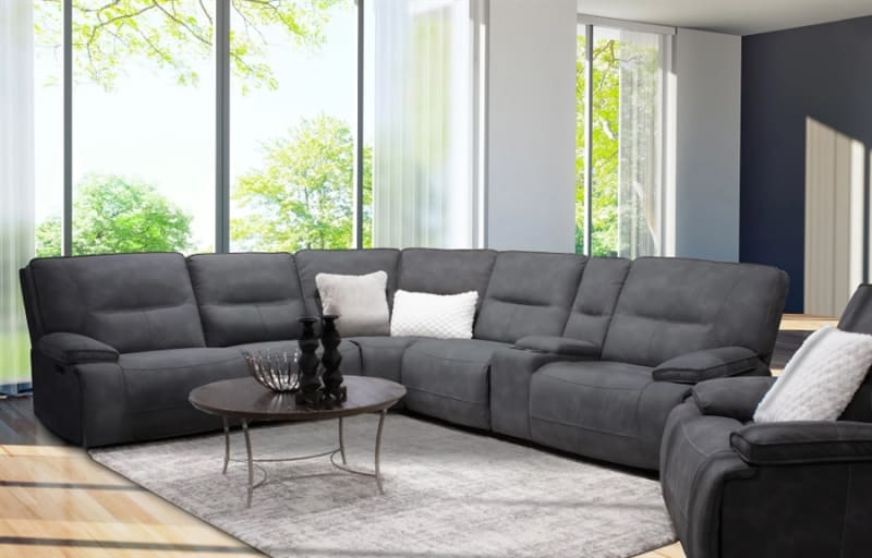 Gladiator 6 Piece Power Reclining Sectional in Cobalt Fabric by Parker House - MGLA-CBL-6