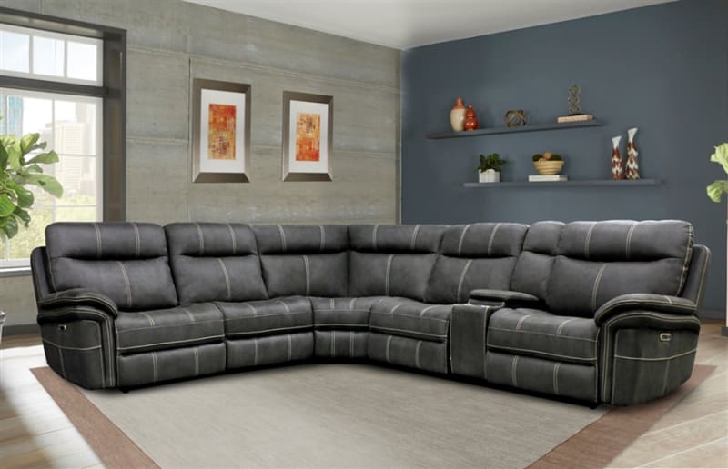 Mason 6 Piece Modular Power Reclining Sectional in Charcoal Cover by Parker House - PH-MMA-PACKA-H-CHA