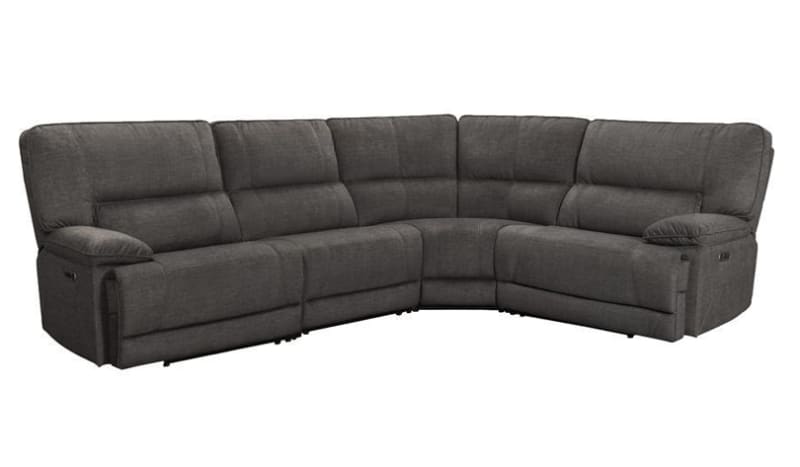 Marathon 4 Piece Power Sectional with Power Headrests and USB Ports in Titanium Fabric by Parker House - MMAR-TIT-4