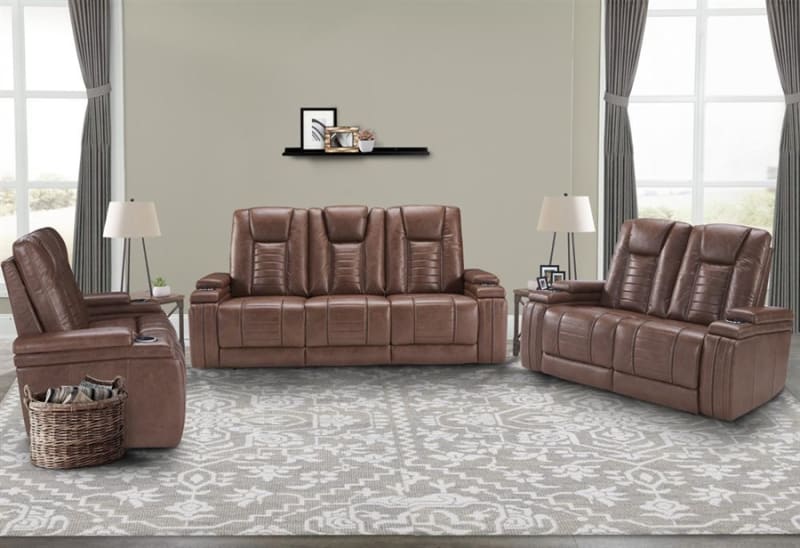 Megatron 2 Piece Power Reclining Set in Umber Fabric by Parker House - MMEG-832PH-UMB-SET