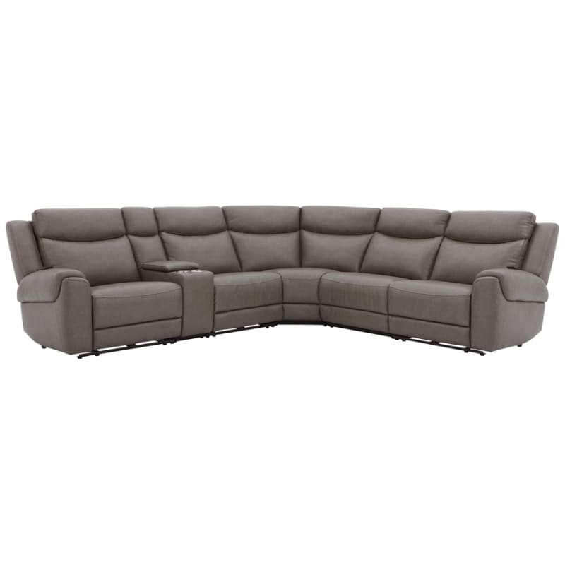 Momentum 6 Piece Zero Gravity Sectional with Heat, Massage & Speaker in Dark Granite Cover by Parker House - PH-MMTM-PACKA-HZ-HM-DKGN