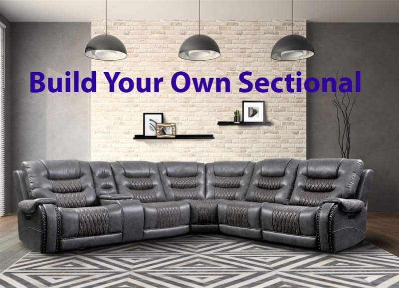 Outlaw BUILD YOUR OWN Sectional in Stallion Fabric by Parker House - MOUT-STA-BYO
