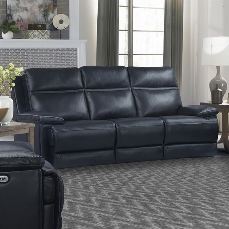 Paxton Power Reclining Sofa with Power Headrests in Navy Leather by Parker House - MPAX#832PHL-NAV