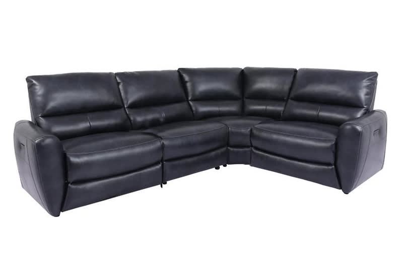 Samson 4 Piece Sectional with Power Headrests and USB Ports in Banner Navy Fabric by Parker House - MSAM-4