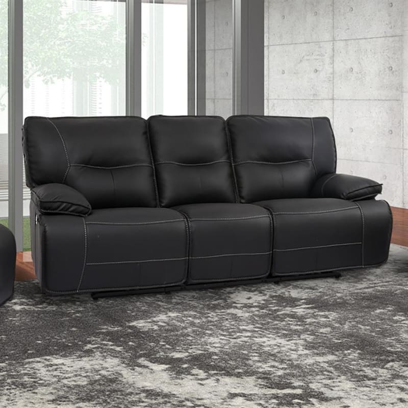 Spartacus Power Sofa with Power Headrest and USB Port in Black Fabric by Parker House - MSPA#832PH-BLC