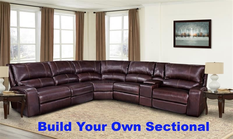 Swift BUILD YOUR OWN Sectional with Power Headrest and USB Ports in Clydesdale Leather by Parker House - MSWI-CLY-BYO
