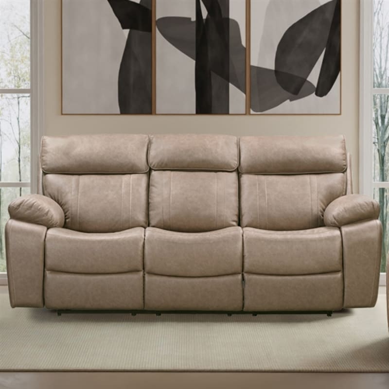 Theon Manual Reclining Sofa with Drop Down Table in Stokes Toffee Cover by Parker House - PH-MTHE-834-STOF