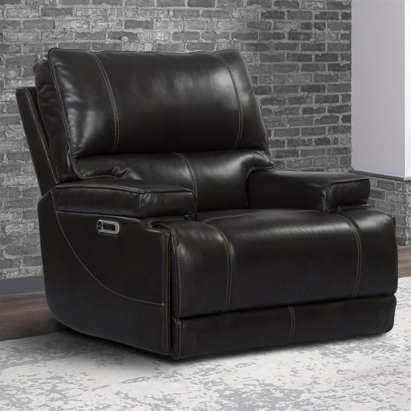 Whitman Power Cordless Recliner with Power Headrest and USB Port in Verona Coffee Leather by Parker House - MWHI#812PH-P25-VCO