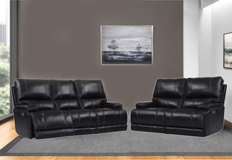 Whitman 2 Piece Power Reclining Set with Power Headrest and USB Port in Verona Coffee Leather by Parker House - MWHI-VAZ-SET