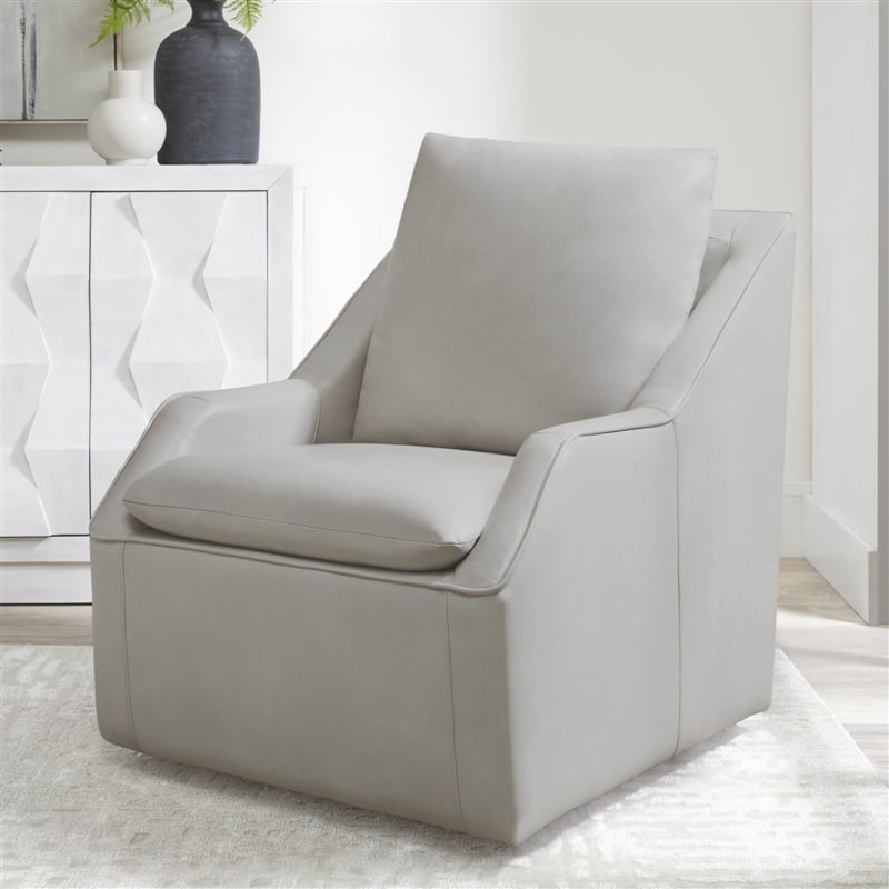 Asher Swivel Accent Chair in Steamboat Ice Finish by Parker House - PH-SASH-912S-STIC
