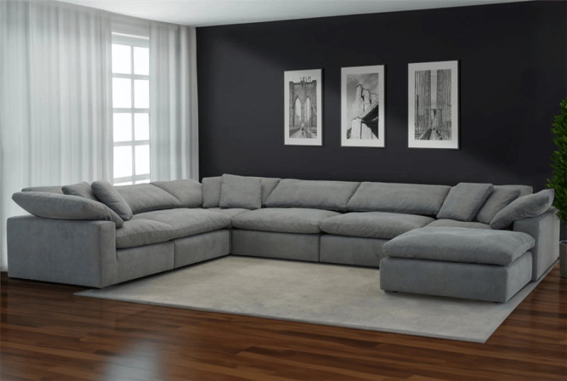 Exhale 6 Piece Modular Sectional in Mathis Thunder Fabric by Parker House - SXHL-PACK6A-MTHU