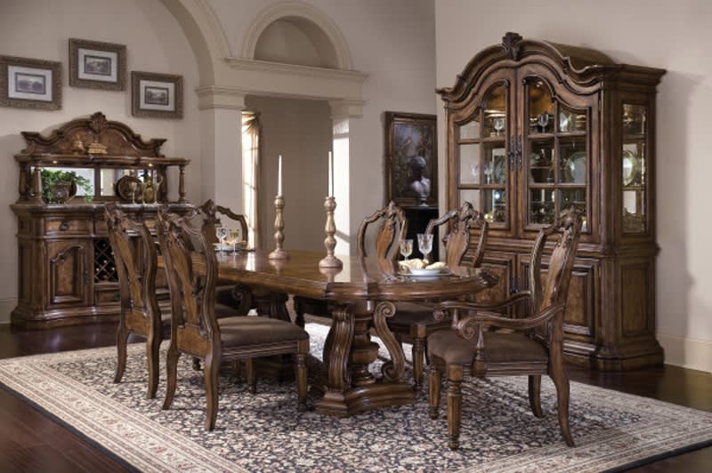 m.a.d. furniture レゾネイトチェア ② ミッドセンチュリー　希少 San Mateo 7 Piece Dining Room Set in Rich Pecan Finish by Pulaski