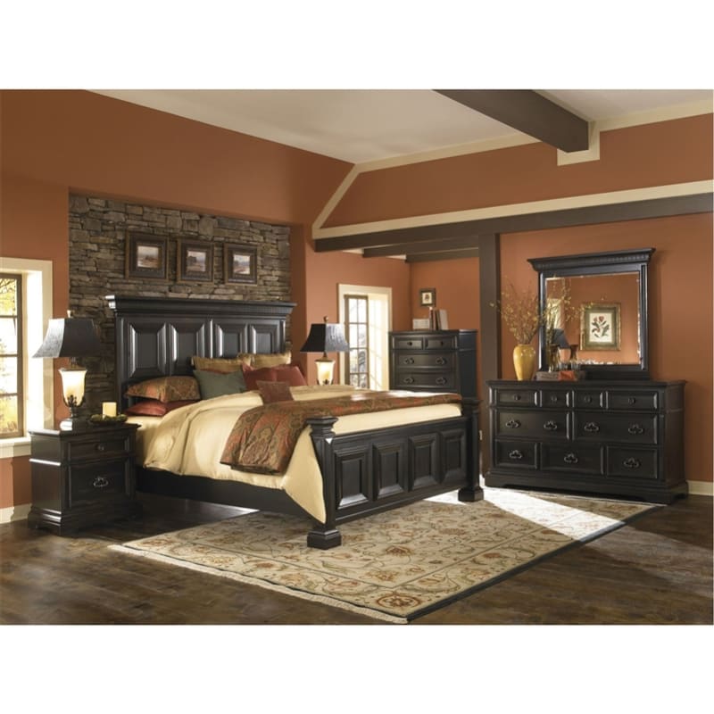 beyonce black dress 2018 Capwell 2 Piece Bedroom Set, Armoire And Dresser, Black And Pine Black Bedroom Engineered Wood