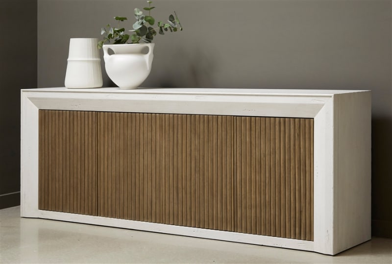 Accents Door Console in White and Beige Finish by Pulaski - PUL-P301504
