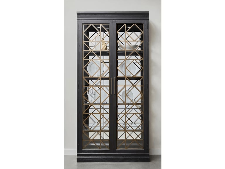 Accents Display Cabinet in Gold and Dark Wood Finish by Pulaski - PUL-P301529