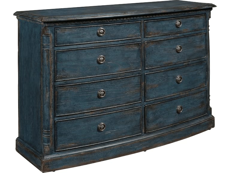 Accents 8 Drawer Dressing Chest in Blue Finish by Pulaski - PUL-P301651