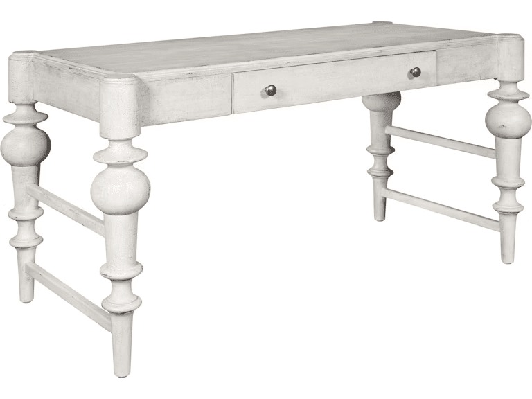Accents Writing Desk with Storage Drawer in Dove Grey Finish by Pulaski - PUL-P301658