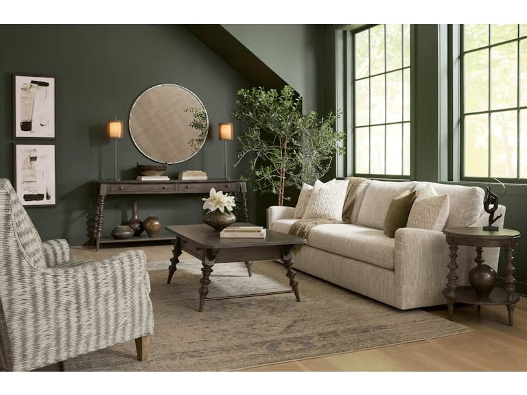 Revival Row 4 Piece Rectangular Cocktail Table w/ Drawer Set in Dark Wood Finish by Pulaski - PUL-P348250