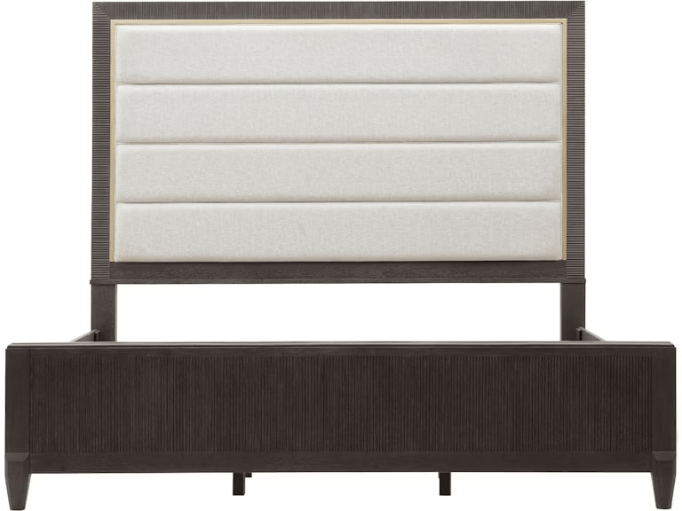West End Loft Upholstered Queen Bed in Dark Wood Finish by Pulaski - PUL-P361-BR-K1-B