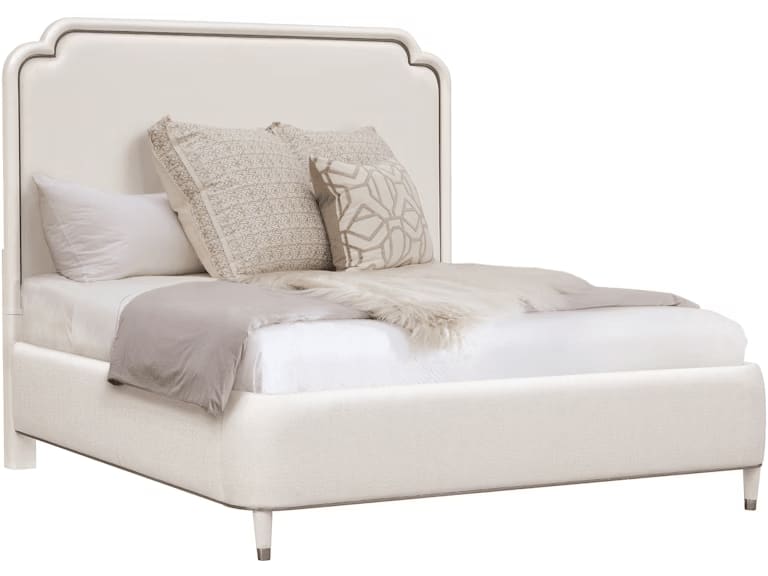 Grace Upholstered Queen Bed in White and Beige Finish by Pulaski - PUL-P377-BR-K1-B