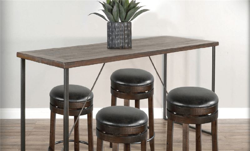 Newport 5 Piece Counter Height Dining Room Set in Tobacco Leaf by Sunny Designs - SD-1154TL-1624TL2-24
