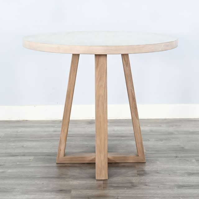 Rowan 5 Piece Round Counter Height Dining Room Set in Light Grey and Wheat by Sunny Designs - SD-1192LW-1527WE-24
