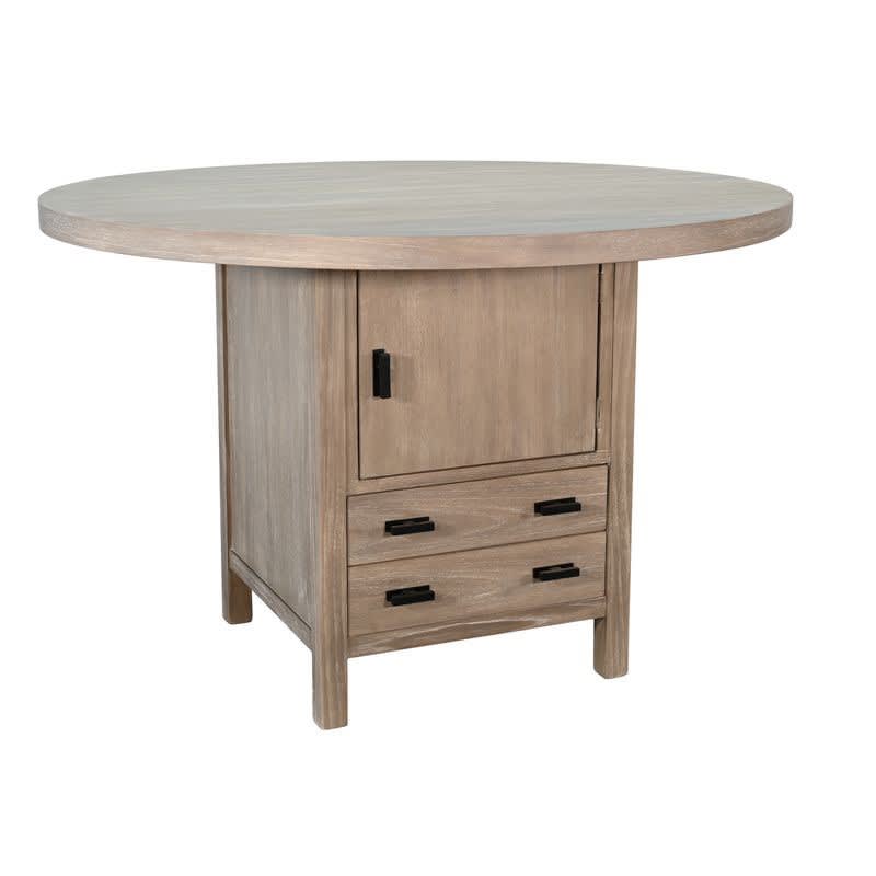 Walton 5 Piece Counter Height Round Dining Room Set w/Storage in Wheat by Sunny Designs - SD-1210WE-1426WE-24