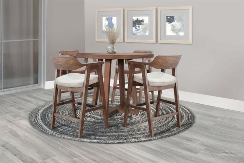 Mia 5 Piece Counter Height Dining Room Set in Cinder Finish by Sunny Designs - SD-1212CD-1527CD-24