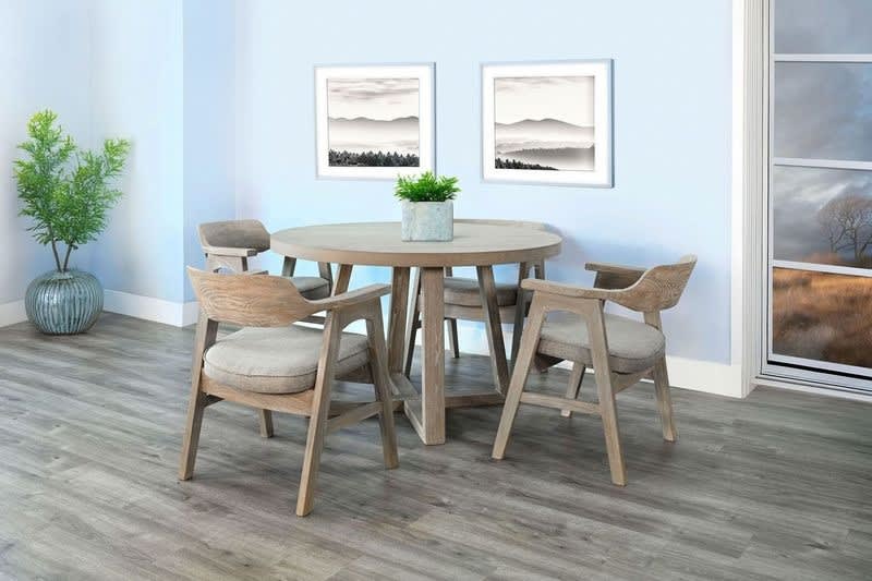 Mia 5 Piece Round Dining Room Set in Cinder and Wheat Finish by Sunny Designs - SD-1213CD-1527WE