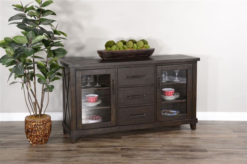 Vivian Server in Raisin Finish by Sunny Designs - SD-1910RN