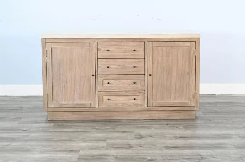 Rowan Buffet in Light Gray/Wheat Finish by Sunny Designs - SD-1998LW