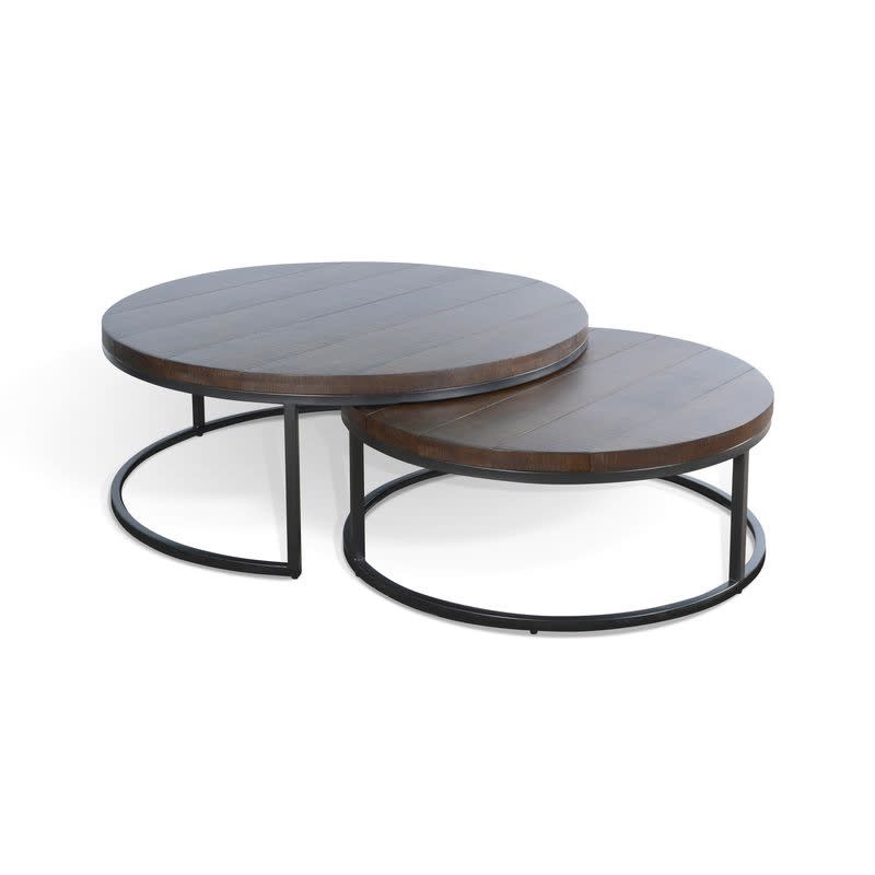 Homestead 2 Piece Nesting Table Set in Tobacco Leaf by Sunny Designs - SD-2088TL