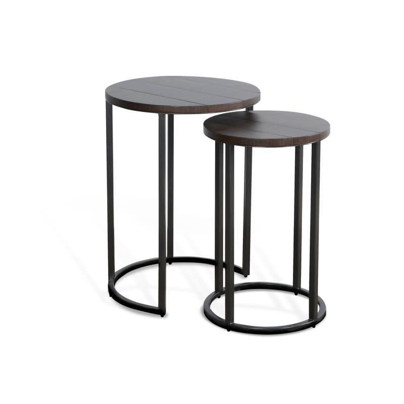 Homestead 2 Piece Nesting Table Set in Tobacco Leaf by Sunny Designs - SD-2089TL
