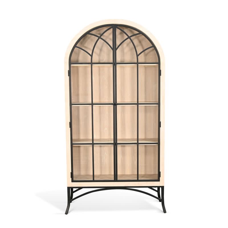 Ella Glass Display Cabinet in Oak Grove Finish by Sunny Designs - SD-2153BO