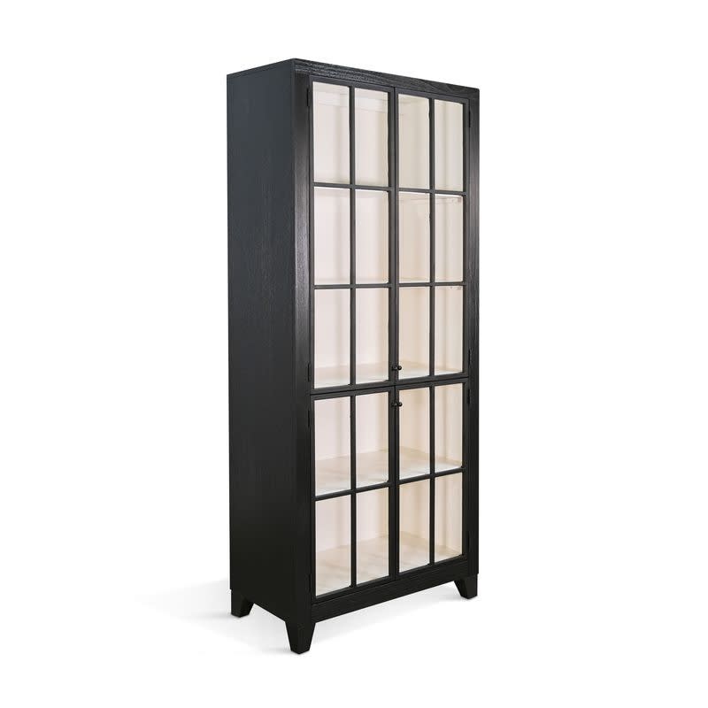 Ryan Tall Display Accent Cabinet in Umbra Black Finish by Sunny Designs - SD-2161UM