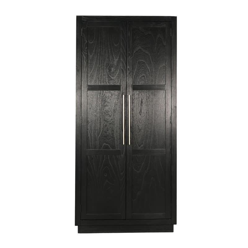 Gen S Linen Storage Cabinet with Drawer in Umbra Black Finish by Sunny Designs - SD-2181UM