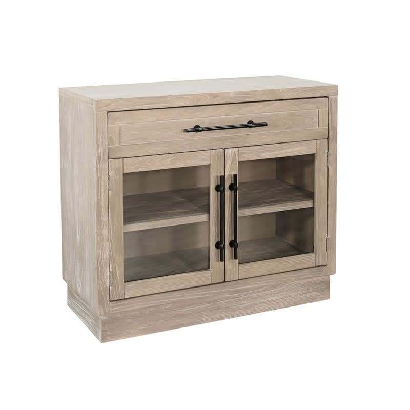 Mia 2-Door Glass Cabinet in Wheat Finish by Sunny Designs - SD-2189WE