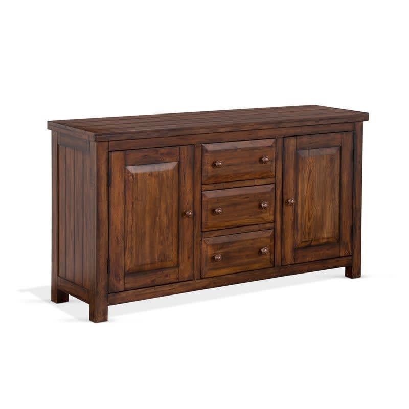 Tuscany Farmhouse Wood Buffet in Vintage Mocha Finish by Sunny Designs - SD-2428VM-B
