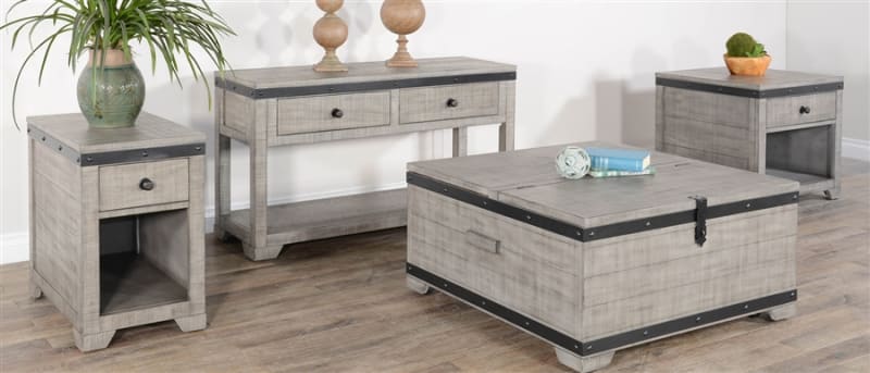 3169 3 Piece Occasional Table Set in Gray Finish by Sunny Designs - SD-3169AG