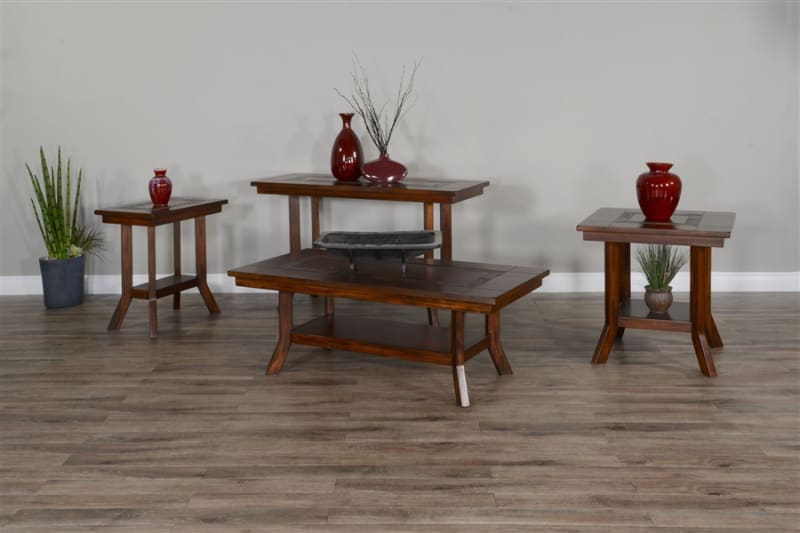 Santa Fe 3 Piece Occasional Table Set in Dark Chocolate Finish by Sunny Designs - SD-3175DC2