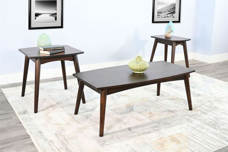 2 Piece Occasional Table Set in Coffee Bean/Dark Brown Finish by Sunny Designs - SD-3186CB