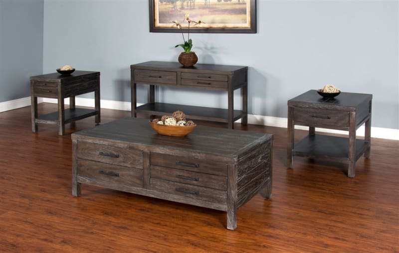 Dundee 3 Piece Occasional Table Set in Kettle Black Finish by Sunny Designs - SD-3271KB