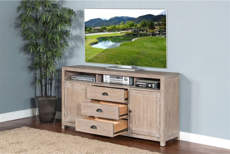 66 Inch TV Console in Mountain Ash Finish by Sunny Designs - SD-3563MA-66
