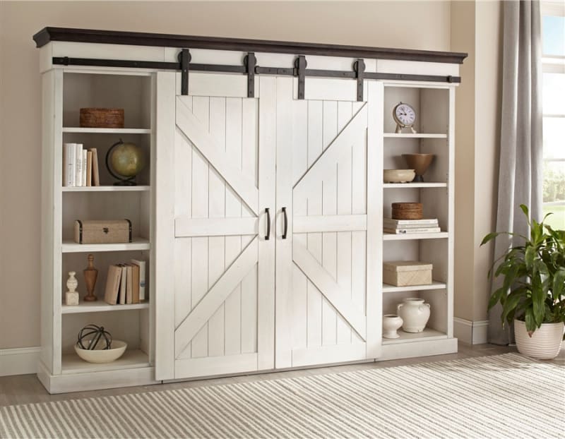 Carriage House Entertainment Wall in European Cottage Finish by Sunny Designs - SD-3599EC